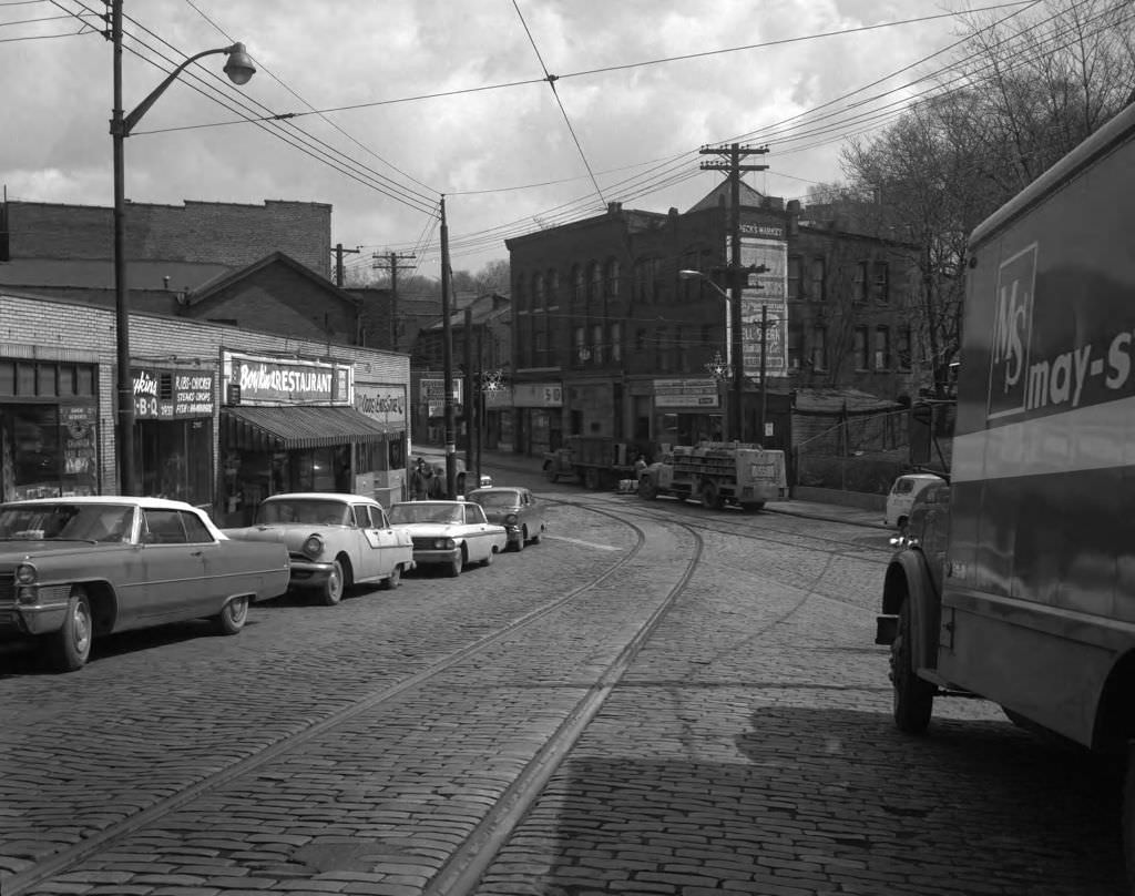 #44 Wylie and Herron Avenue: Peck’s Market added, 1966.