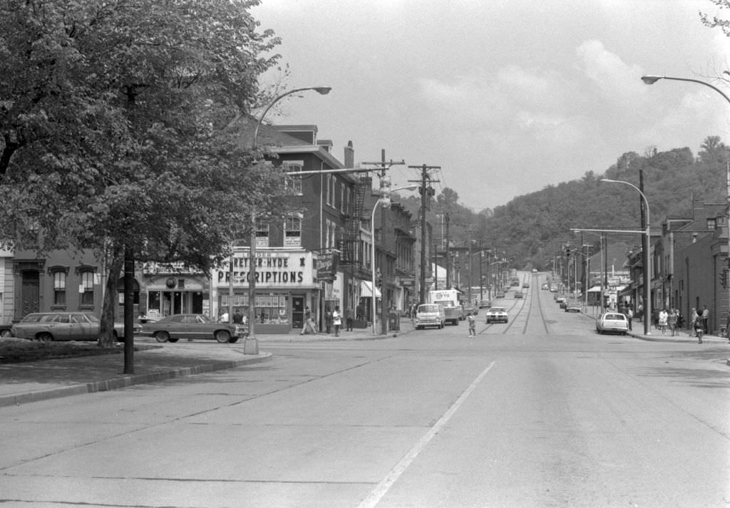 #46 Federal St: Looking Toward East and West North Ave, 1972