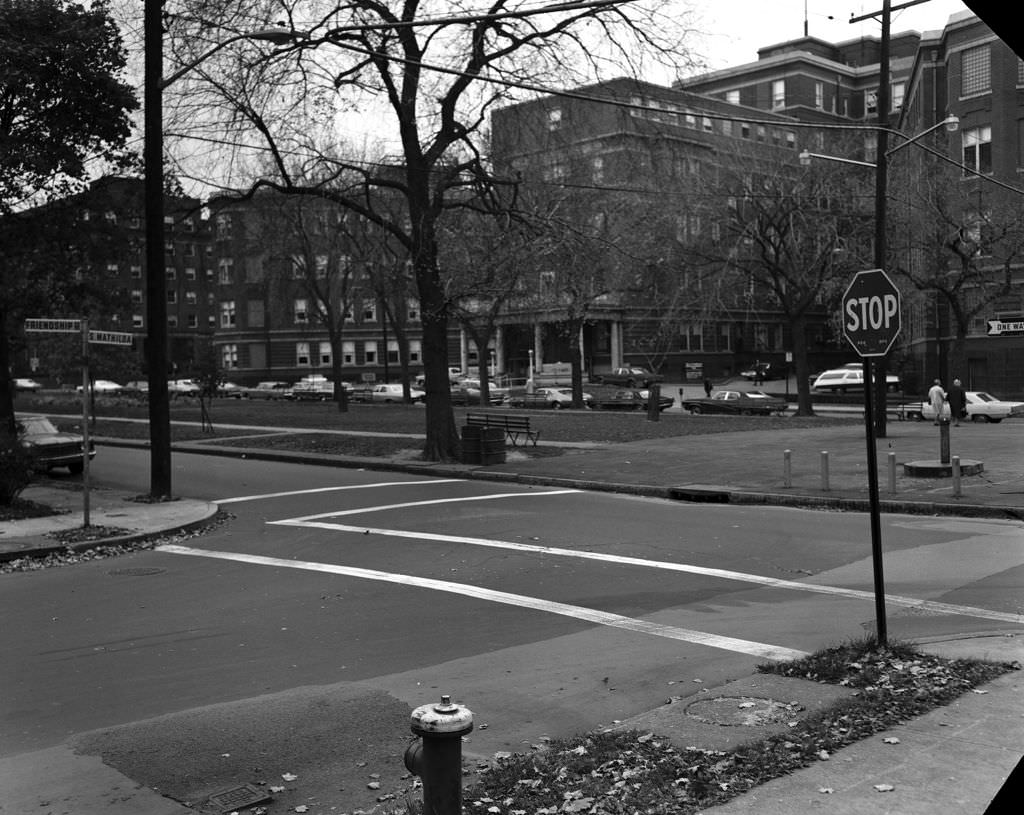 #61 View of West Penn Hospital from South Mathilda and Friendship, 1970