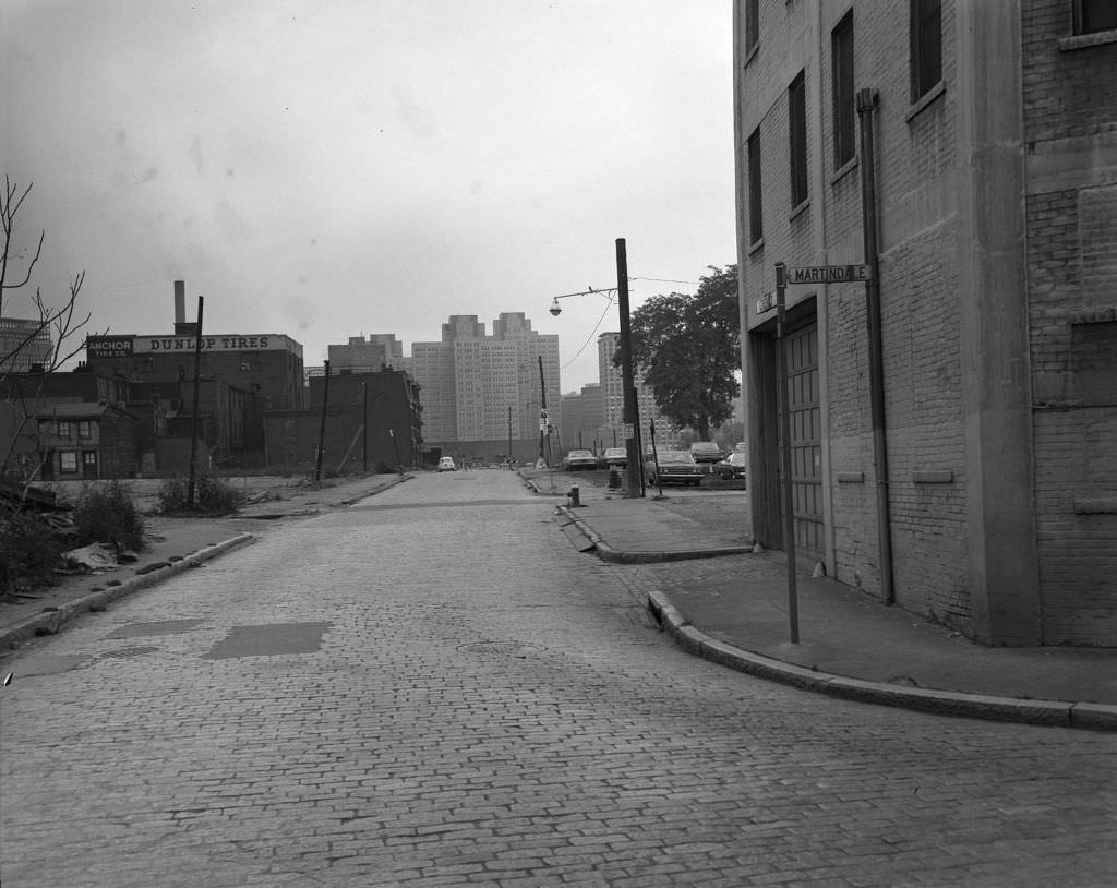 #62 Cremo Street at Martindale Street looking towards Reedsdale, 1970