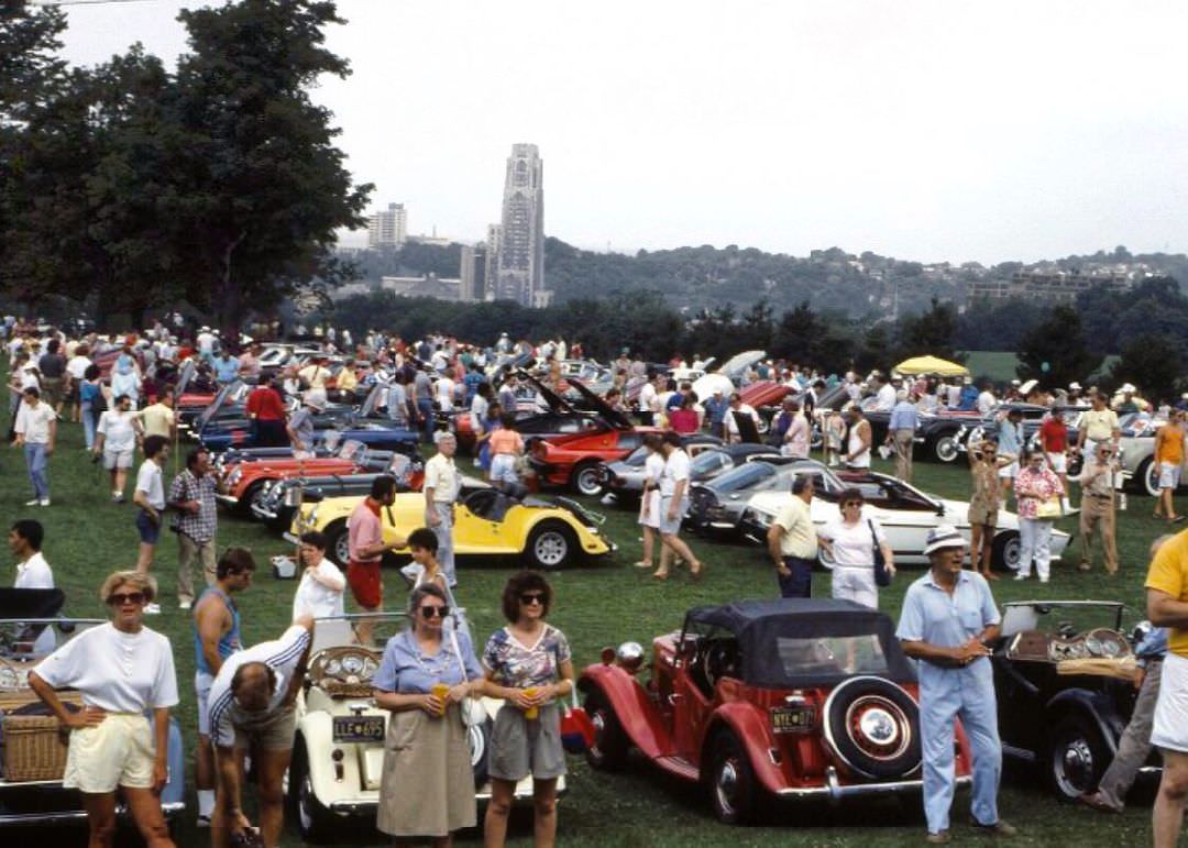 #14 A car show at Schenley Park in 1990.