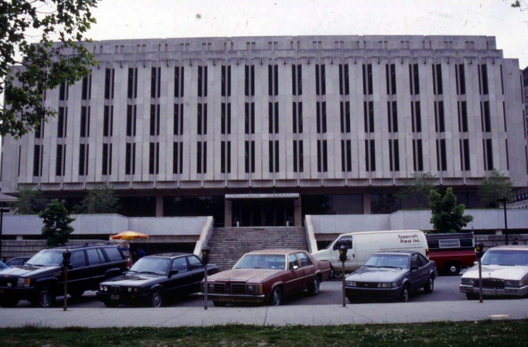 #6 The entrance to Hillman Library in the 1990’s.