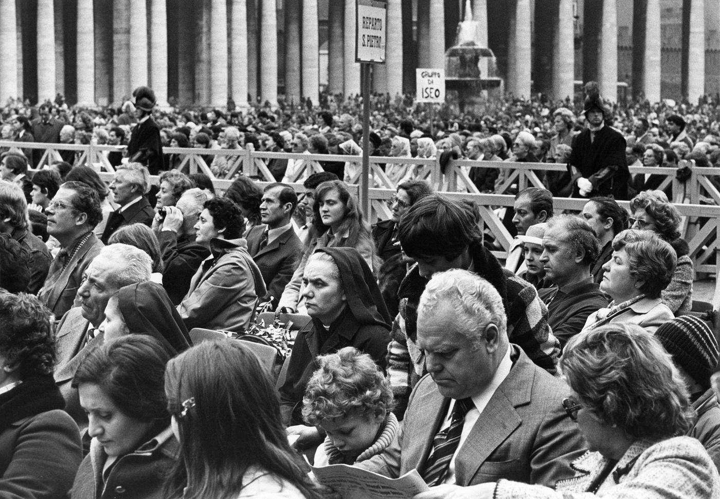 #20 Believers Listening to Mass at St. Peter’s Square, Rome, 1980