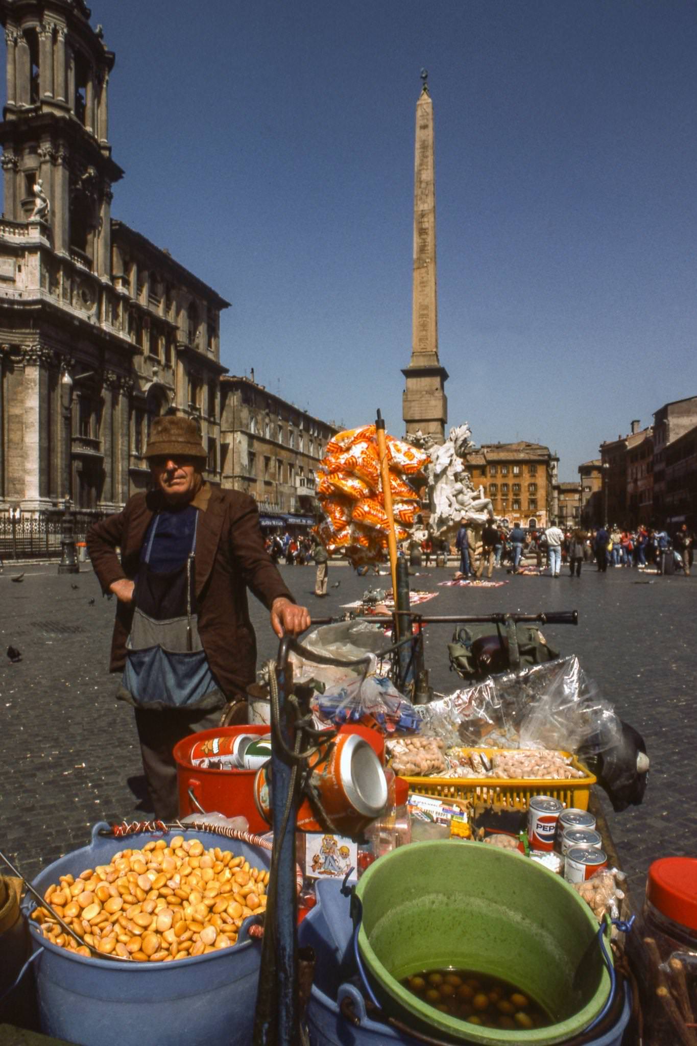 #3 Vendor in Piazza Navona, Rome, 1984