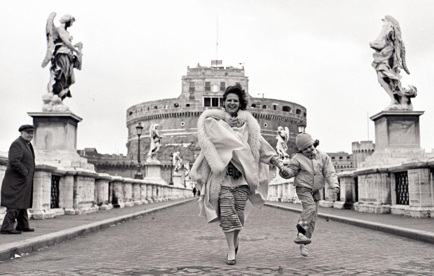 #52 Claudia Cardinale and Daughter Claudine at Castel Sant’Angelo in Rome, 1985
