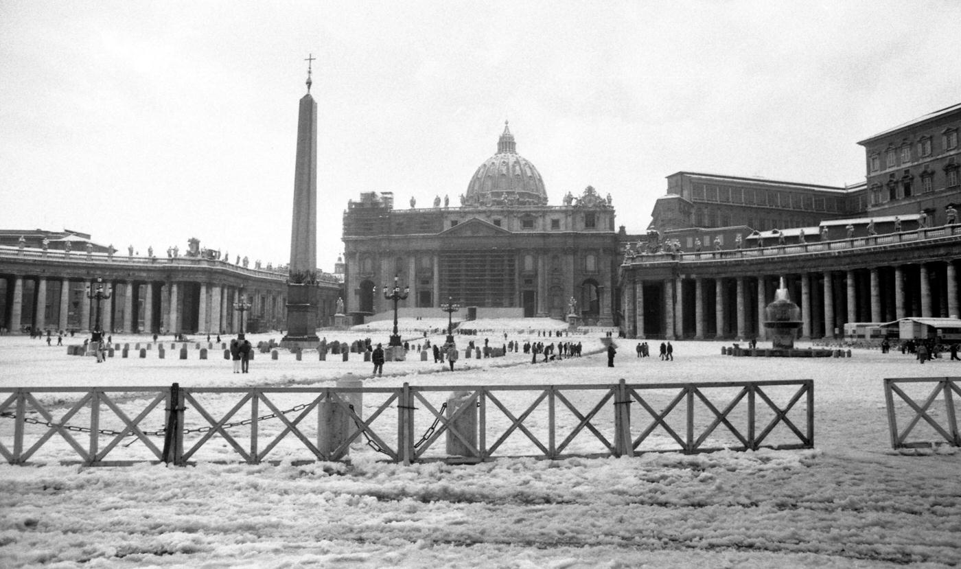 #59 St Peter’s Square Covered in Snow, Rome, 1986
