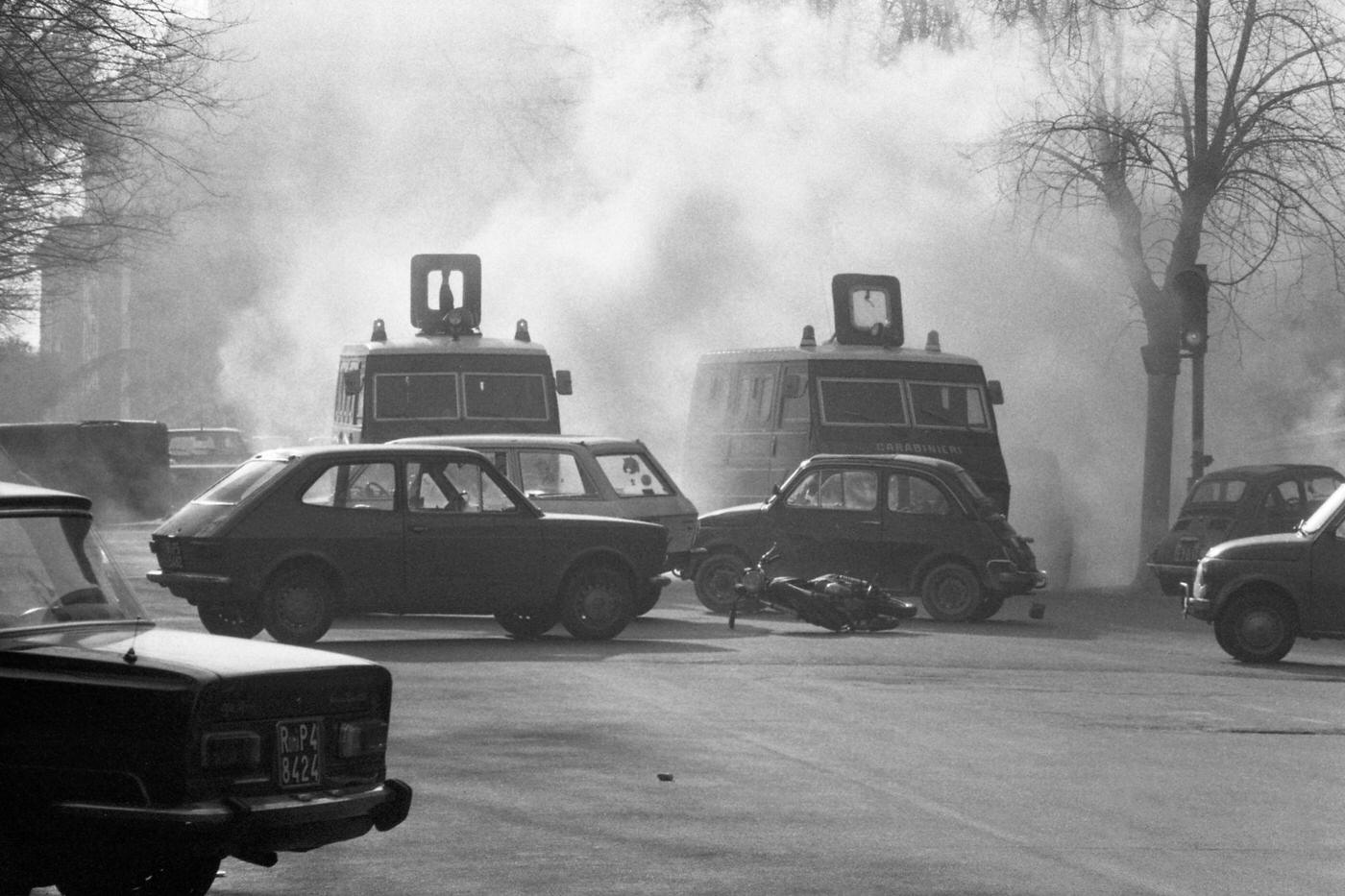 #25 Student Demonstration Blocked by Police in Rome, 1980