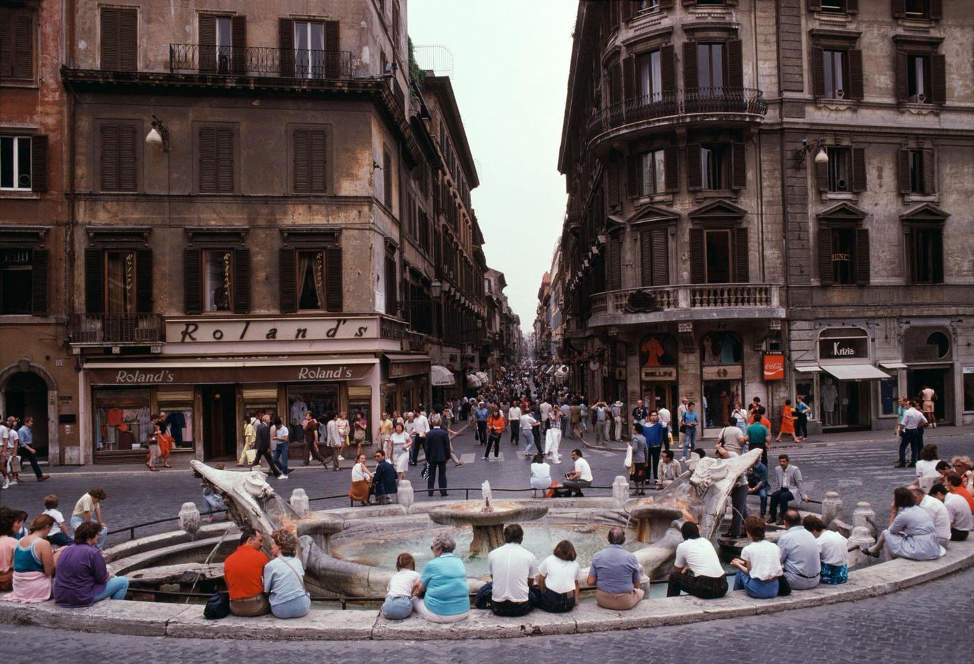 #9 Barcaccia Fountain in Piazza di Spagna, Rome, 1985