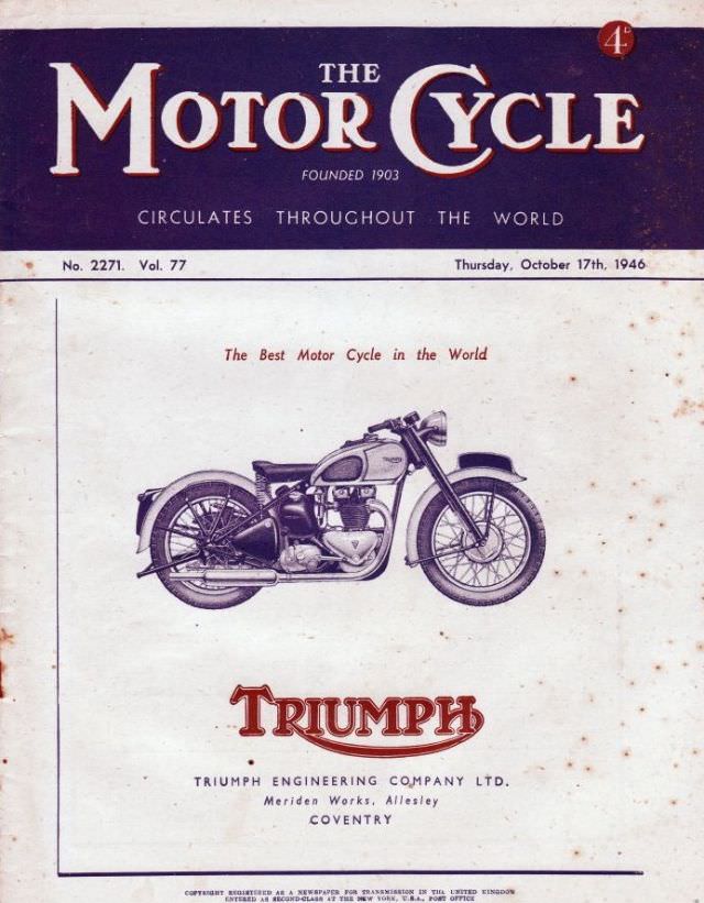 #1 The Motor Cycle magazine, October 17, 1946