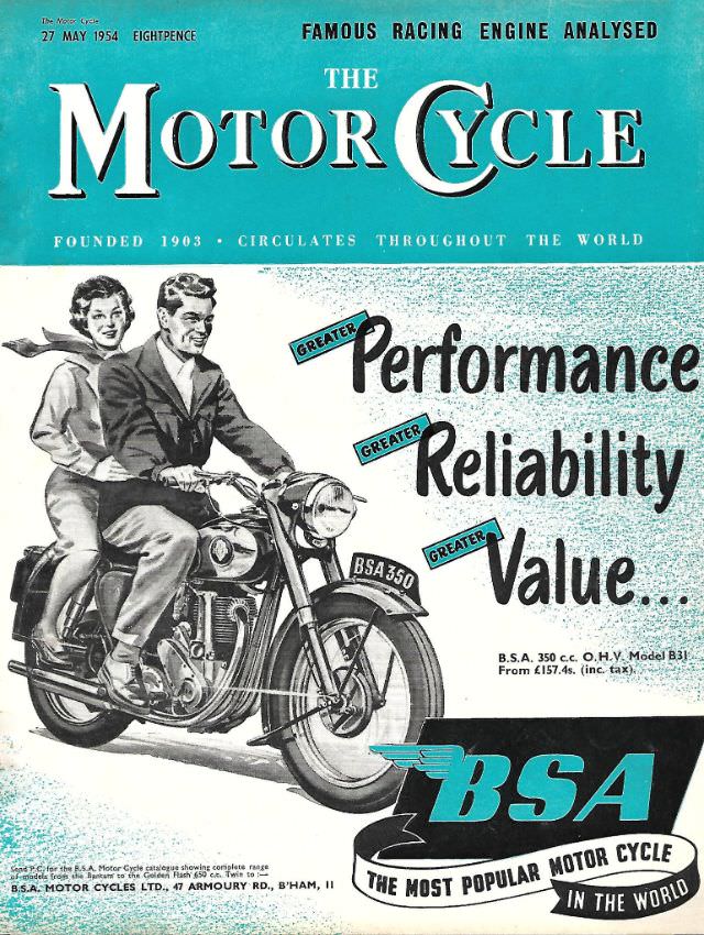 #19 The Motor Cycle magazine, May 27, 1954