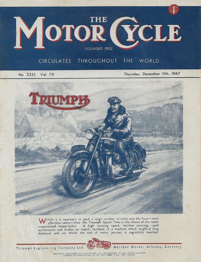 #3 The Motor Cycle magazine, December 11, 1947