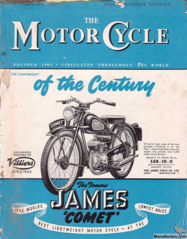 #8 The Motor Cycle magazine, February 2, 1950