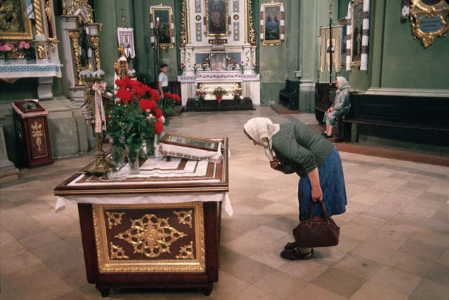 #45 Woman at Orthodox Catholic Church in Ukraine, 1991