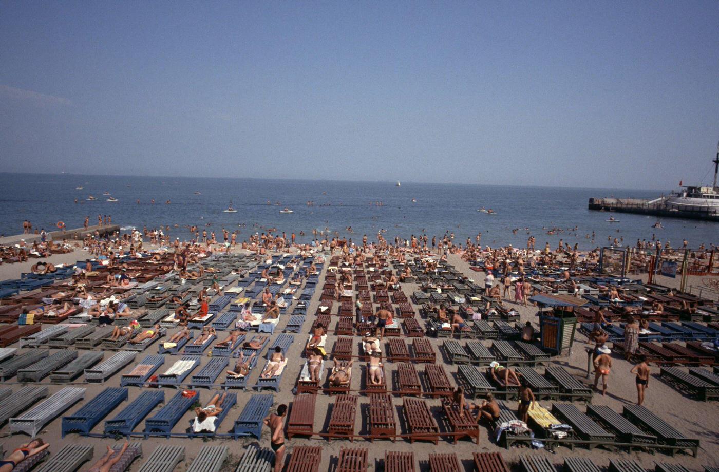 #53 Sun Loungers on Odessa Beach, Ukraine, 1990