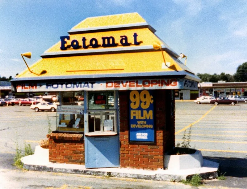 #1 A Fotomat kiosk in Massachusetts in 1987.