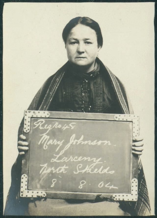 #13 Mary Johnson arrested for larceny, 8 August 1904.