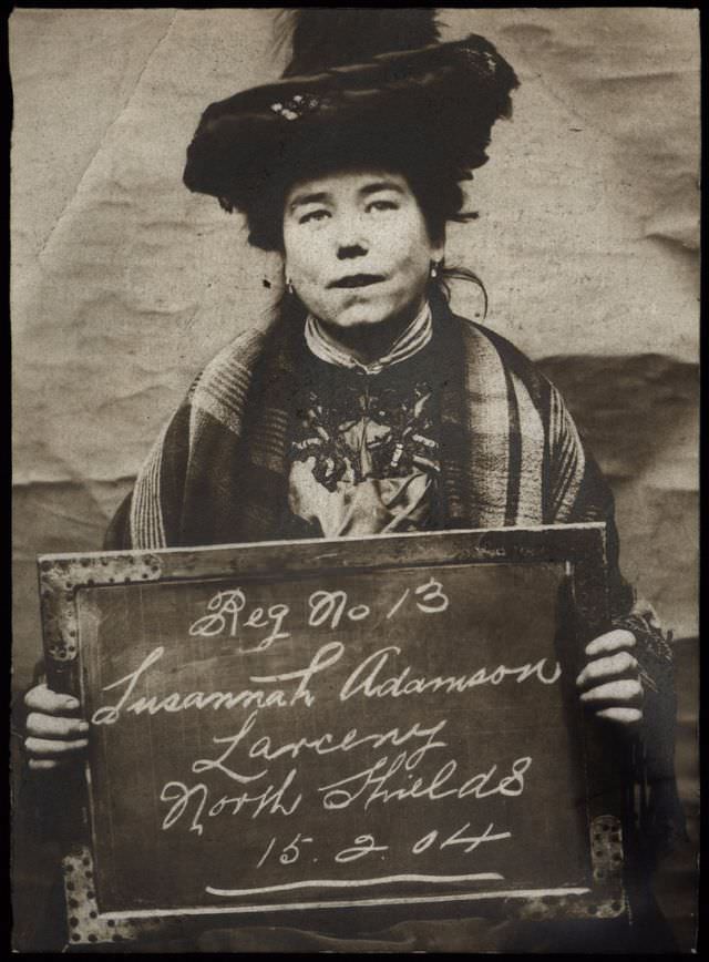 #17 Susannah Adamson arrested for stealing a man’s purse, 15th February 1904.