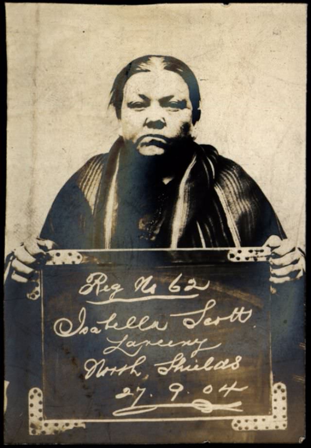 #7 Isabella Scott arrested for larceny, 27 September 1904.