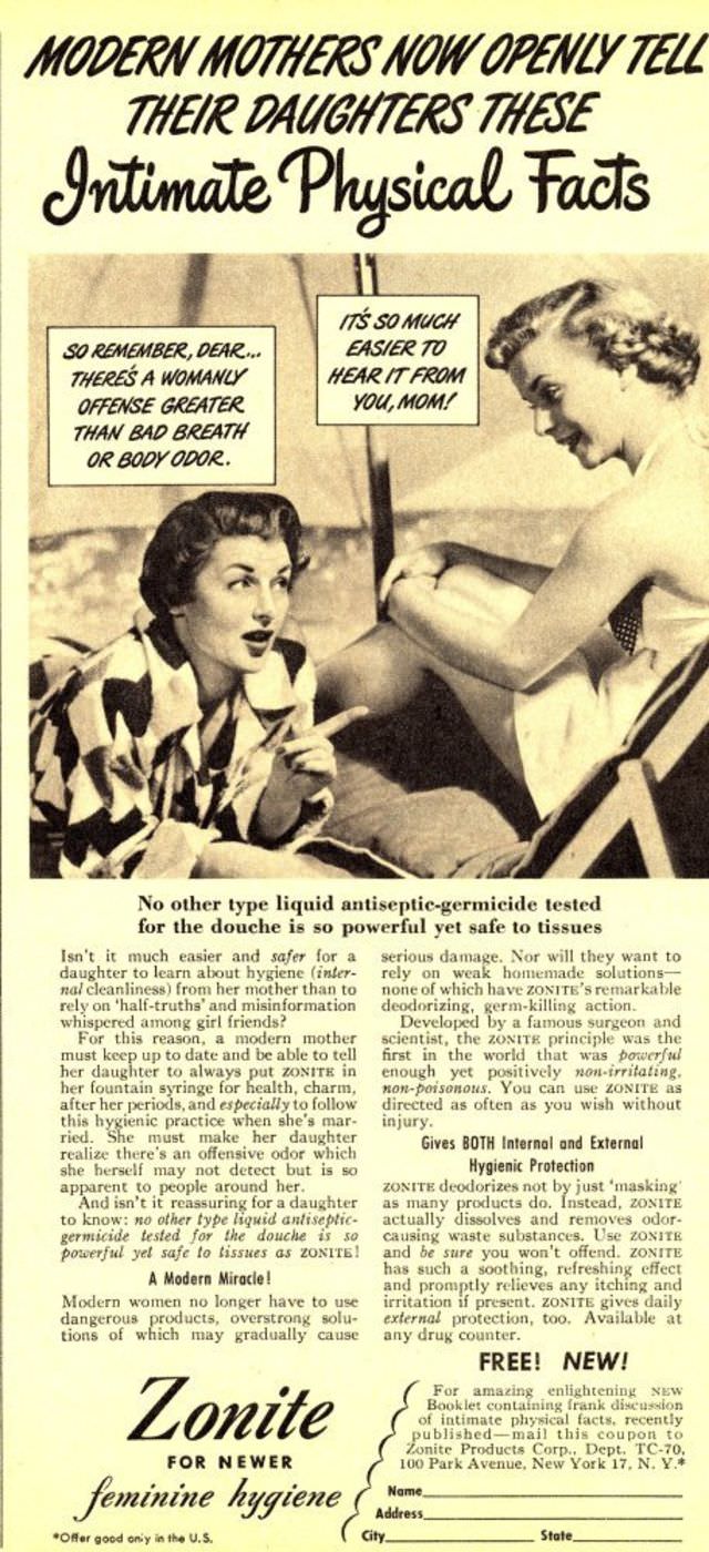The Hilarious and Eye-Opening World of Early 20th-Century Feminine Hygiene Ads Vintage Ads