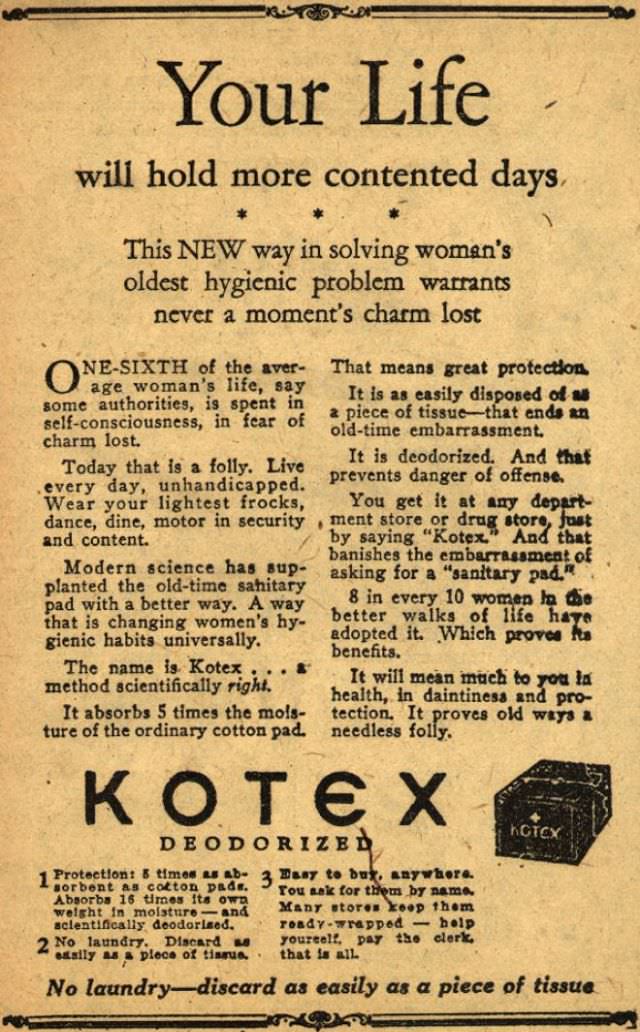 The Hilarious and Eye-Opening World of Early 20th-Century Feminine Hygiene Ads Vintage Ads