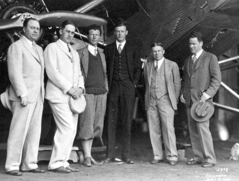 #9 Charles Lindbergh with guests.