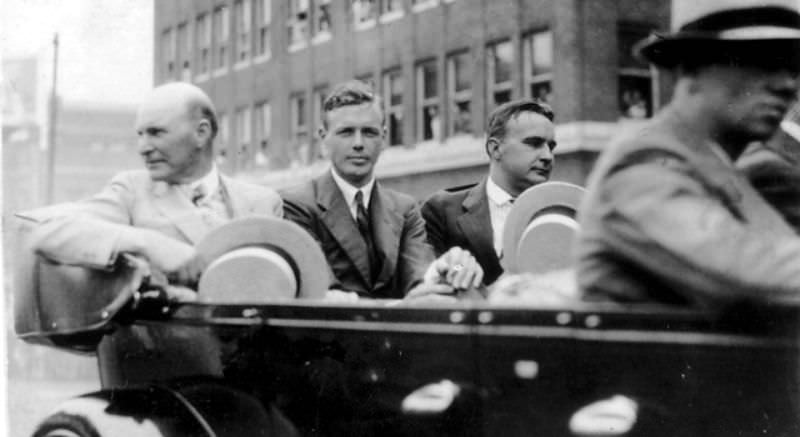 #11 Lindbergh, in one of the many parades in his honor, in Hartford, Connecticut.