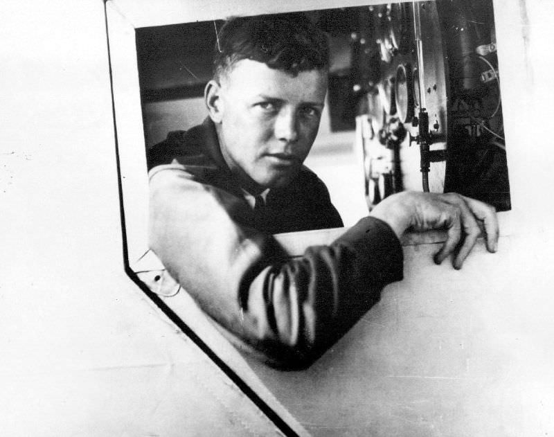 #18 Portrait of young Charles Lindbergh.