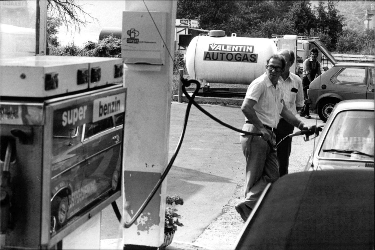#60 Gas Station in Sankt Goarshausen, Germany, Fueling a Vehicle