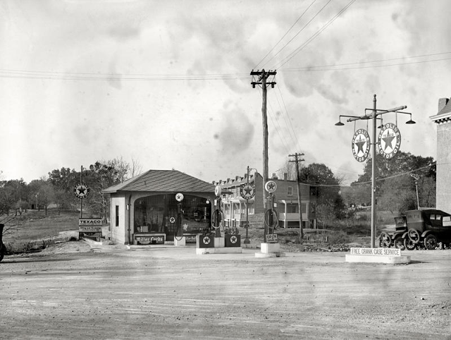 #77 Another view of a Texaco station, 1920s.