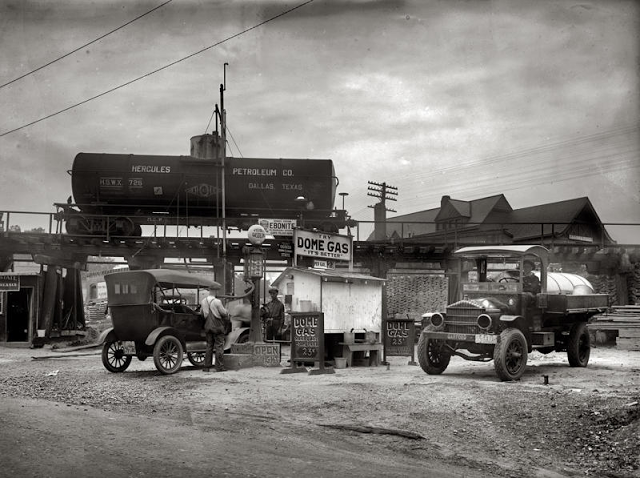 #81 Dome Gas promises premium fuel at 23 cents a gallon, 1920s.