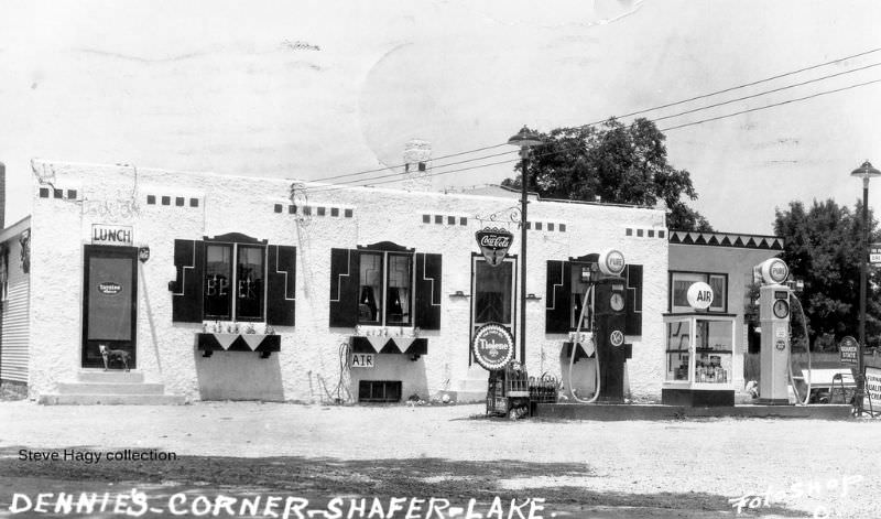 #86 Dennie’s Corner at Shafer Lake, Indiana, 1938.