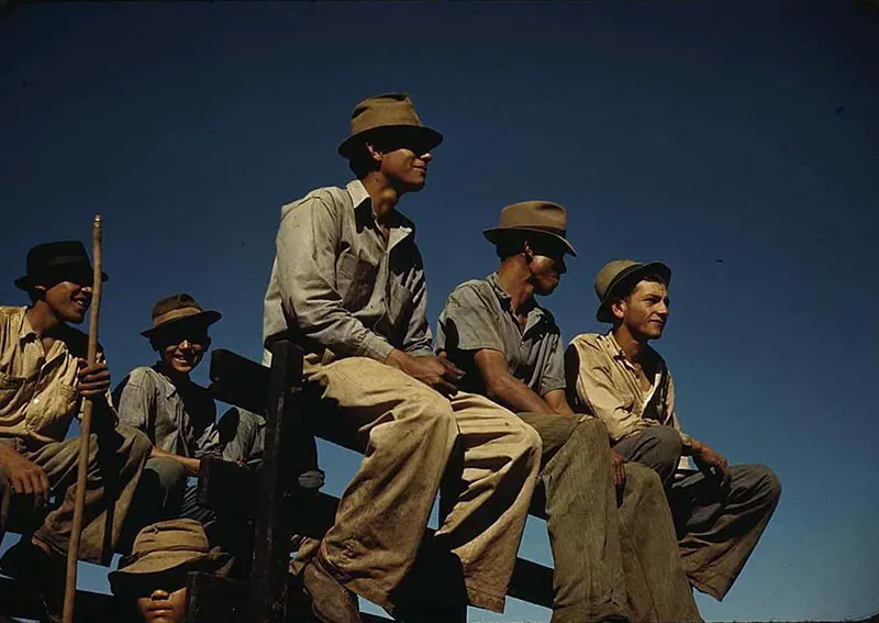 #11 Sugar cane workers on lunch break, Rio Piedras, PR, 1941.