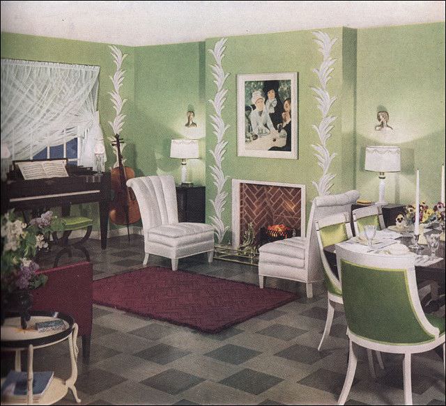 #25 Key lime living room, 1936