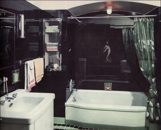 #33 Carrara glass Art deco bathroom, 1937