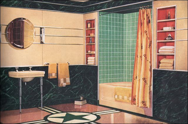 #35 Johns-Manville art deco bath, 1937