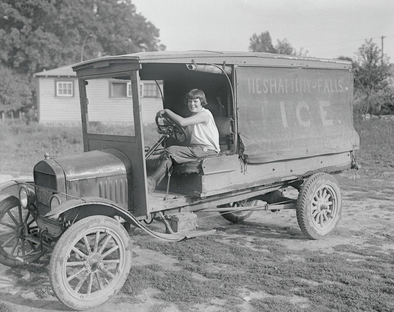 #4 Peggy “Red” Nuneviller, Ice Truck Driver, 1920s