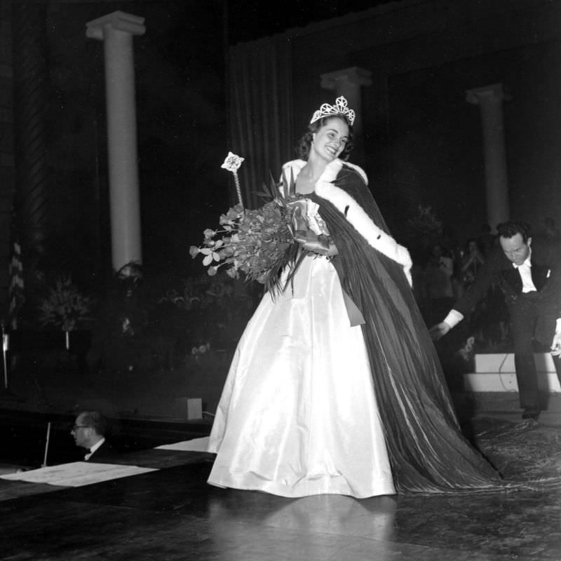 #24 Yolande Betbeze, Miss America 1951, on Runway, 1950