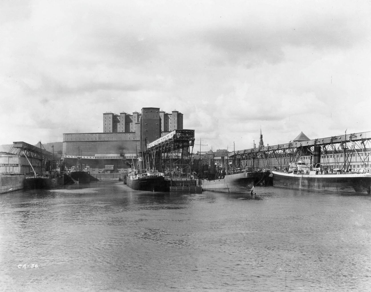 #41 Grain Export Ships, Montreal Harbour, 1950