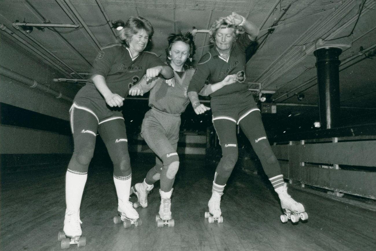 #104 Roller Derby Exhibition in Greenwich Village, New York, 1986
