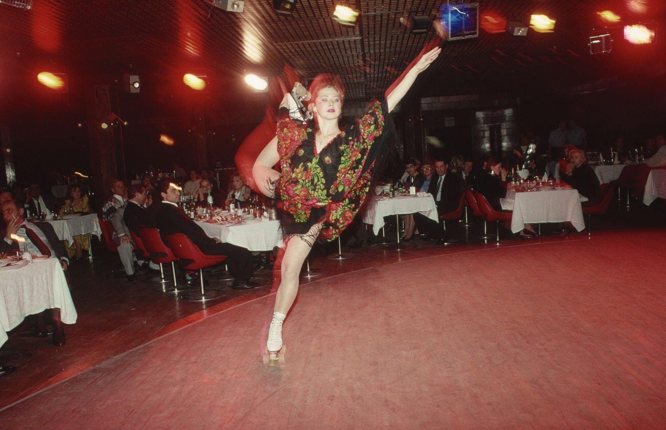 #105 Russian Roller Skater Entertains at Banquet, 1987