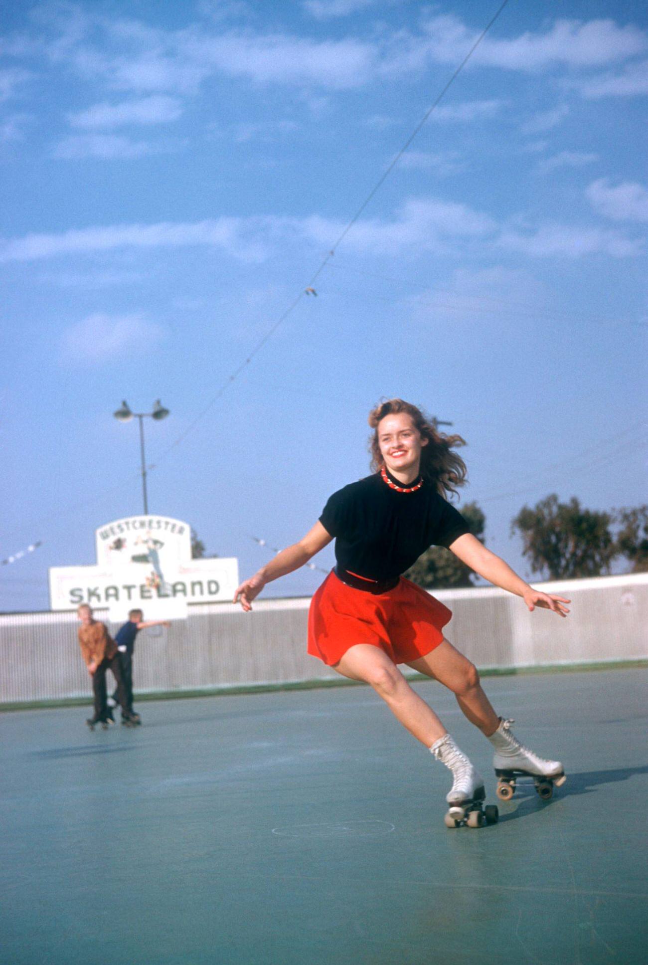 #48 Gloria Roller Skating at Westchester SkateLand, Westchester, NY, 1954
