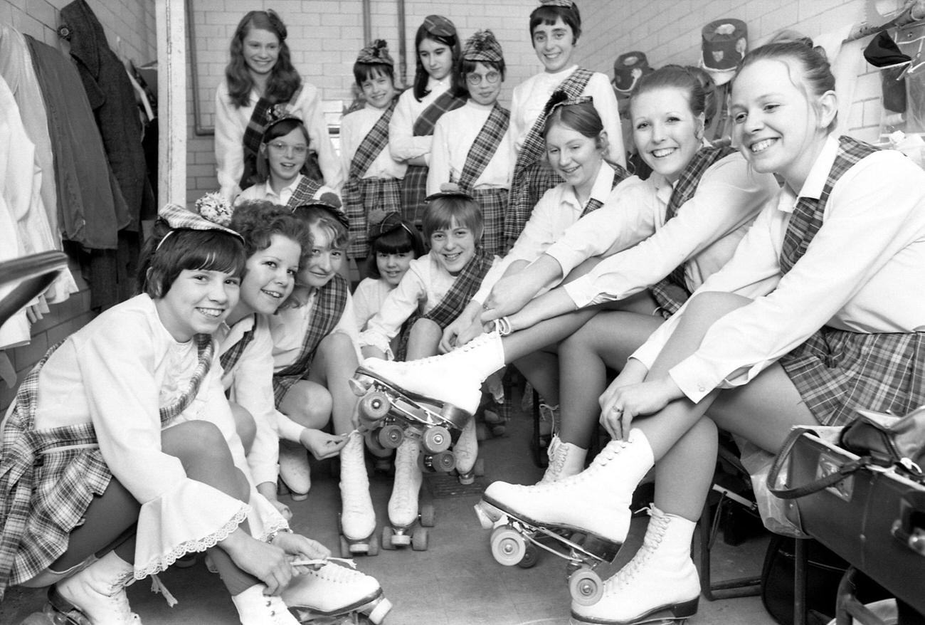 #62 Canley Roller Skating Club Members Lace Up for Variety Show, Coventry, 1970