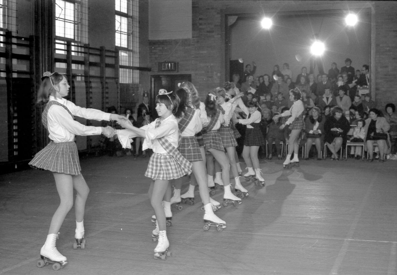 #63 Canley Roller Skating Club Members Perform in Variety Show, Coventry, 1970