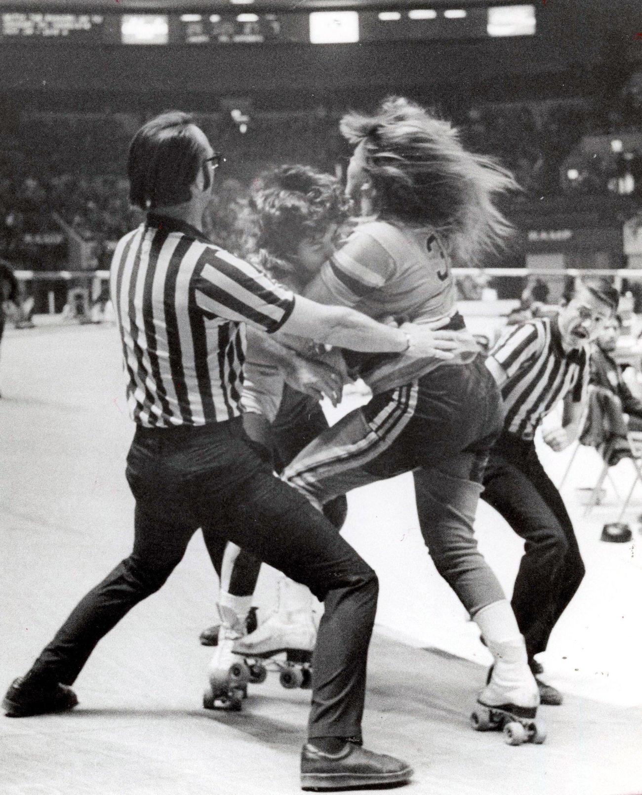 #65 Women’s Roller Derby Match Turns Into Fight, Madison Square Garden, New York, 1971