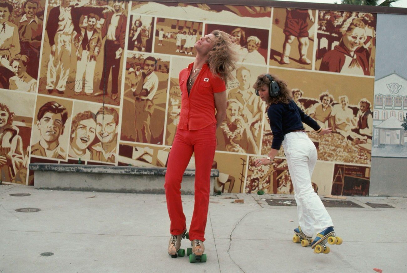 #80 Young Woman Skates Around Van Halen’s David Lee Roth, 1979