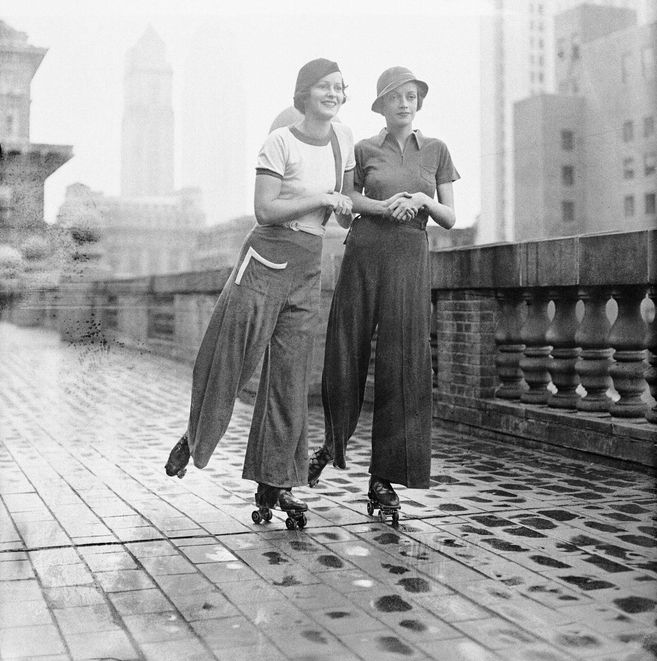 #9 Theresa Townsend and Joan Hamilton in Roller Skating Costumes, New York.