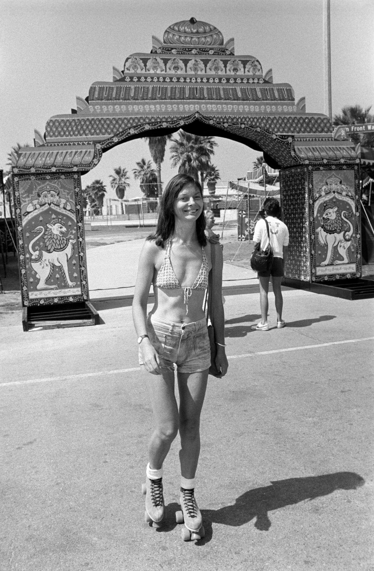#92 Daisy Hayes Rollerskating at Venice Beach, California, 1980