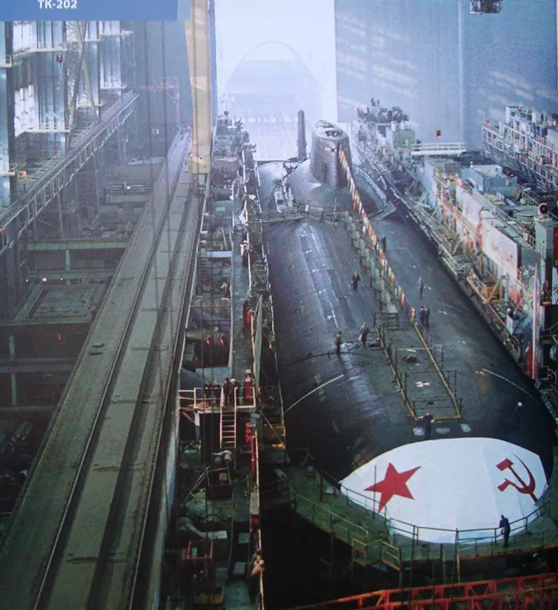 #16 The second boat, TK-202, was launched on September 23, 1982. Incredibly, every Typhoon was completed in five years or less. Color photos of Soviet subs from this time are incredibly rare.