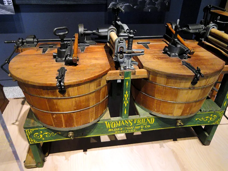 “Woman’s Friend” washing machine, circa 1890.