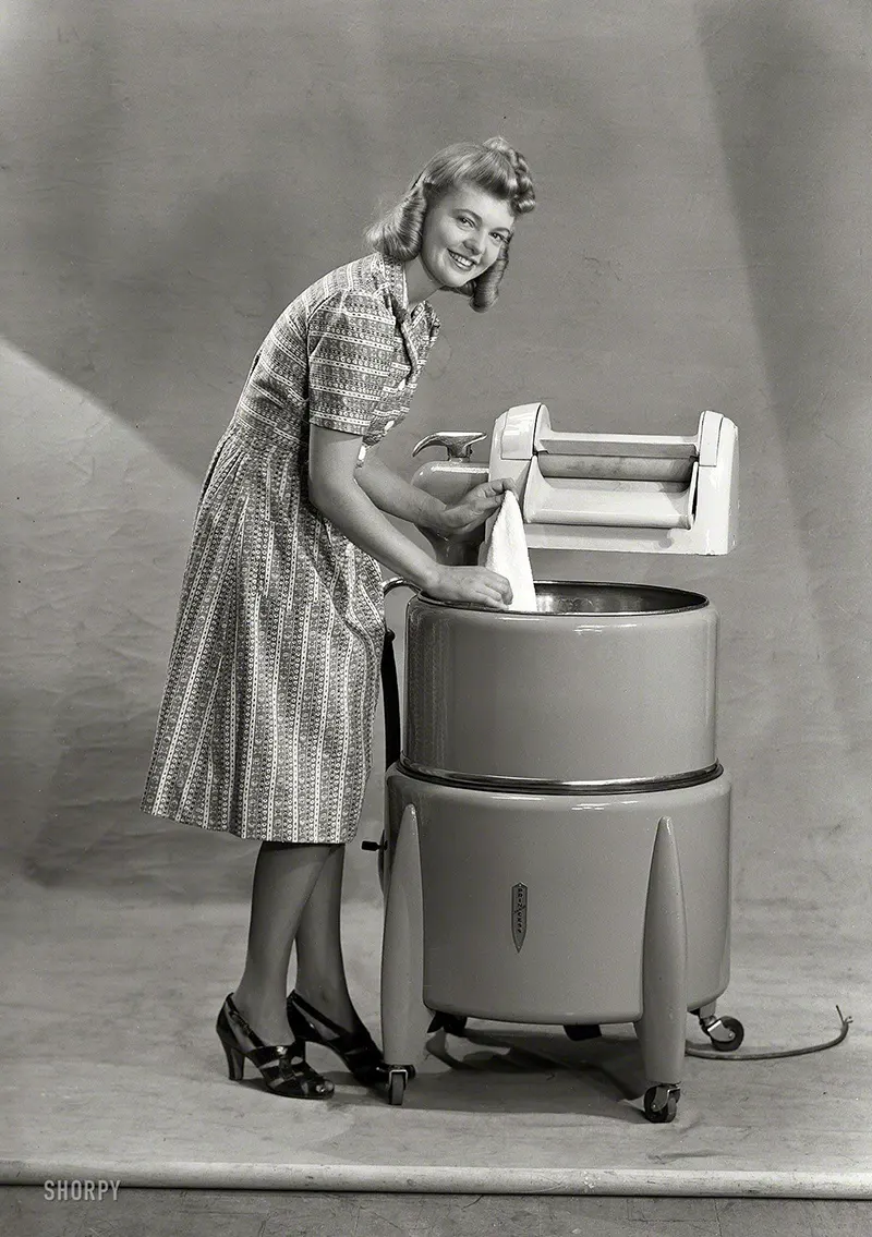 A Photographic Journey Through the Early Days of Washing Machines, 1880s-1950s Inventions